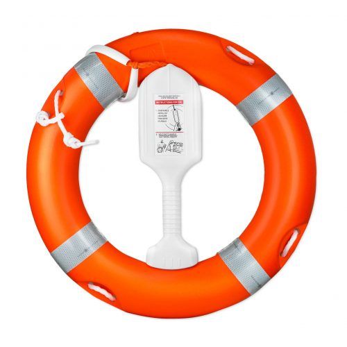 life ring buoy with encapsulated throw line image