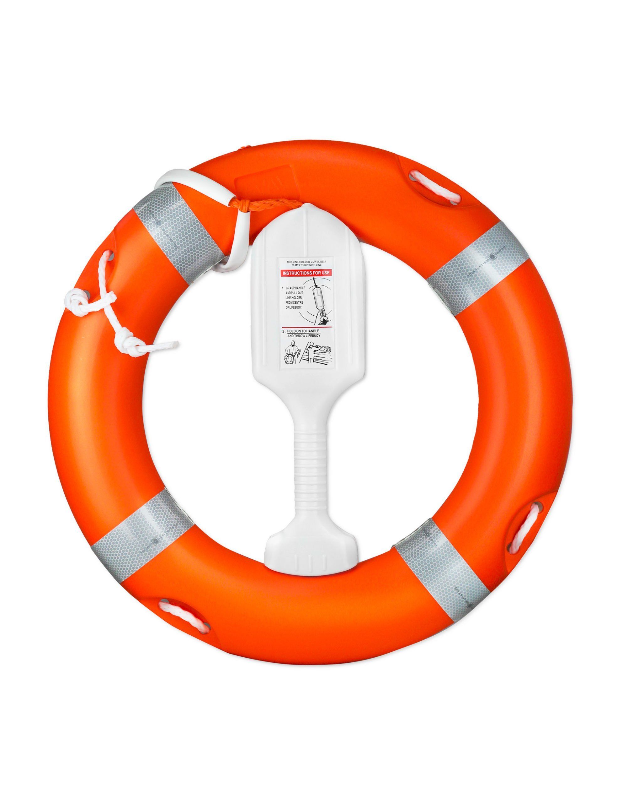 life ring buoy with encapsulated throw line image
