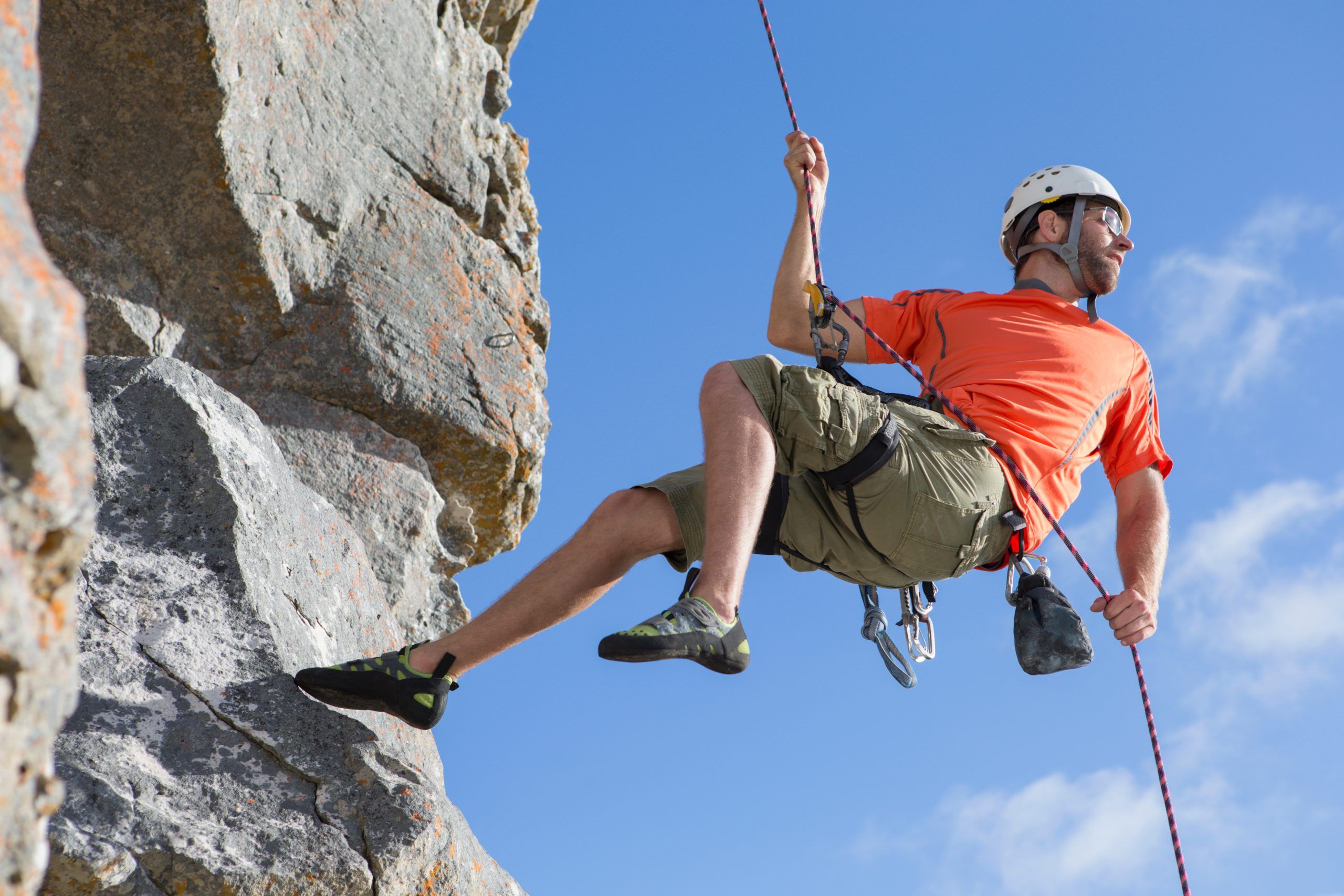 Abseiling Man Image